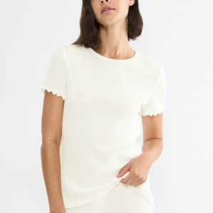 Pointelle Top 00GZ SILK WHITE