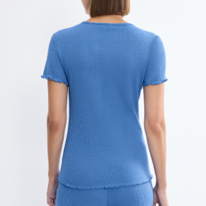 Pointelle Top 005J Blue