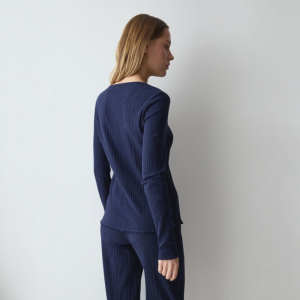 Versatile Rib Cardigan M008 BLUE - DAR