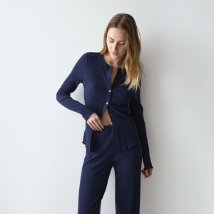 Versatile Rib Cardigan M008 BLUE - DAR
